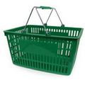 Plastic Shopping Basket W/ Metal Handle